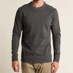 Kuhl Ace Pullover Charcoal Gray Organic Cotton Crewneck Long Sleeve Men's Size S